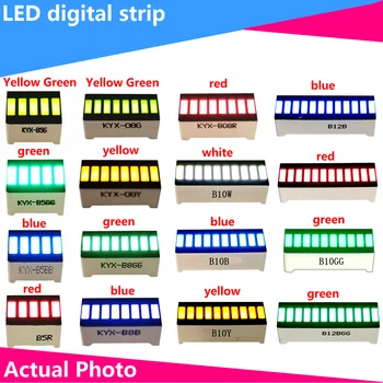 LED Digitálne Tube Light Pásy 5/8/10/12-Segmentové Displeja Svetlé Červené 16 Stôp B8R Osem-Segment Light-Emitting Pásy