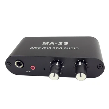 3,5 mm Kondenzátora Mikrofón, Zosilňovač, Slúchadlový Zosilňovač Hudby Audio Predzosilňovač Miešanie Rada MA-2S
