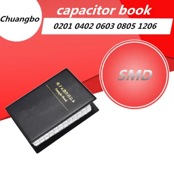 SMD kondenzátorov knihy 0201 0402 0603 0805 1206 SMD kondenzátorov package vzorky package vzorkovníka modelom počítača štítok je jasné