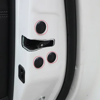 Auto Door Lock Check Skrutka Kryt Chrániť Čalúnenie Čierne Biele Nálepky Nepremokavé Auto Styling Pre Volkswagen VW Tiguan MK1 2016 2015