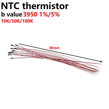 2 KS Lakované drôty thermistors 1% malé čierne MF52B103F 10 k 100 k B3950 B3435 probe s line