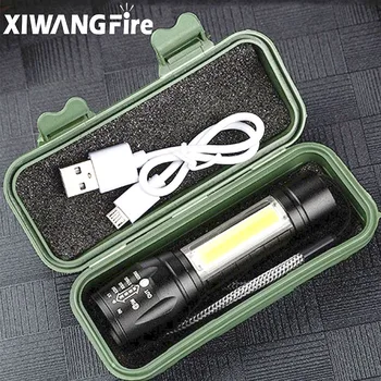 Prenosné Dobíjacie Zoom LED Blesk XP-G O5 Mini Bleskové Svetlo, Pochodeň Svietidla 3 Svetelné Módy Camping lampa
