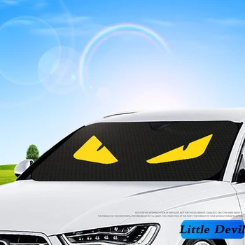 Cartoon Oči čelného skla Slnečník Kryt Pre Volkswagen VW Passat B5 B6 B7 B8 Golf 4 5 7 6 Polo Opel Astra J H Insígnie Corsa