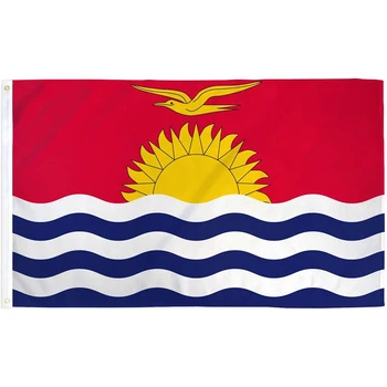 Flagnshow 100% Polyester Národnej Vlajky Kiribati