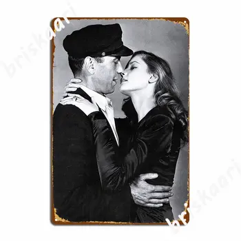 Lauren Bacall A Humphrey Bogart Plagát Kovová Doska Nástennú Maľbu Vintage Nástenné Maľby Jaskyňa Pub Tin Podpísať Plagát