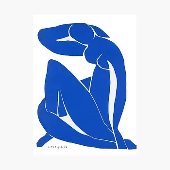 Matisse Modrá Nahý Ii Plagát Sitcker pre Auto Výzdoba Miestnosti Dekorácie Tlač Dieťa Obývacia Izba Umenie Batožiny Samolepky na Stenu Nárazníka