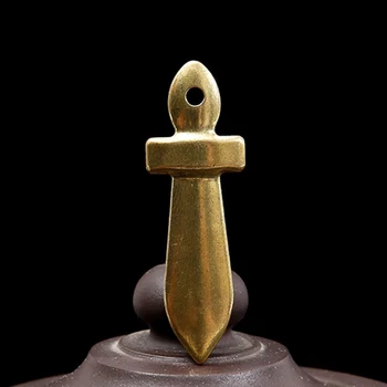 Čistej Mosadze Obrázok Ornament Medi Socha Miniatúrne Stolové Dekorácie Prívesok Keychain Ornament Domáce Dekorácie Accesseries