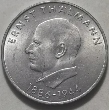 Východ nemeckej Demokracie Nemecko 1971 Mk Telman 85 Teho Výročia Obrázok Pamätné Mince 33 mm Meď Nikel