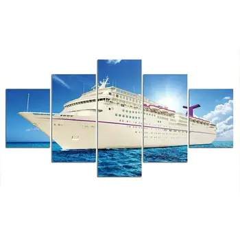 5 ks Výletnú Loď Lodnej Čln Sea 5 Kusov Obrázky na Plátne Obrazy Umenie Plagátu HD Tlač Domova Izba Dekor Moderné Abstraktné