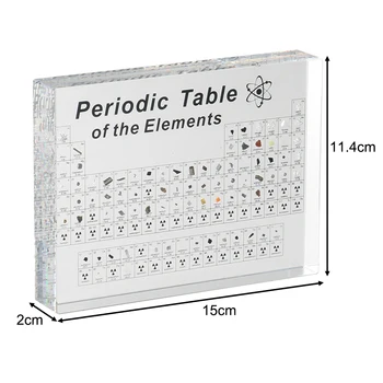 Periodická Tabuľka Ornament Výučby Displej Chemické Reálne Prvky Akryl Periodickej Tabuľke 83 Prvky Pre Deti Deti Darčeky