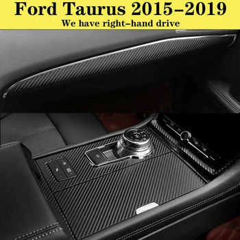 Vhodné pre Býk Interiéru Nálepky, Uhlíkové Vlákno Modifikované Film pre Centrálne Ovládanie Gear Shift pre Ford Taurus 2015-2019