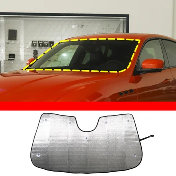 Pre Maserati Levante 2016-2023 hliníkovej fólie silver auto styling auto predné sklo UV ochrany slnečník auto príslušenstvo