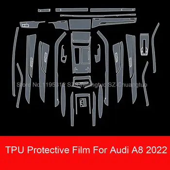 TPU Ochranný Film Na Audi A8 2022 Interiéru Vozidla stredovej Konzoly Výstroj Dvere Palubnej Navigácie Vzduchu anti-scratch film