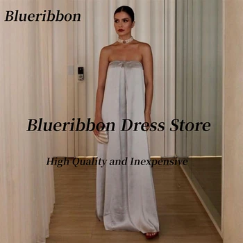 Blueribbon Celebrity Ženy Nosiť bez Ramienok Šiat Prom 2024 Dlho Maid of Honor Šaty pre Svadobné Party Sexy Späť Večerné Šaty