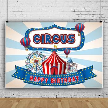 Foto Pozadie Pre Fotografovanie Dieťa Cartoon Cirkus Cruise Hrať Zábavný Stan Kolotoč Narodeninovej Party Dieťa Plagát, Foto Pozadia