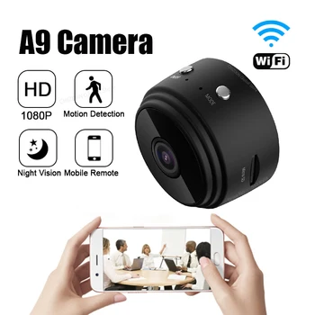 A9 WiFi Mini Kamera, videorekordér Zabezpečenia Ochrany Monitor, Wifi Bezdrôtové bezpečnostné Kamery Smart Home Mini HD IP Kamier
