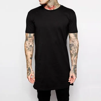 A2547 Úplne Nové Oblečenie Pánske Čierne Pánske Dlhé tričko Topy Hip Hop Muž T-tričko Krátky Rukáv Bežné Muži košele Pre Mužov