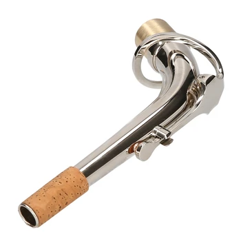 Nové Alto Saxofón Ohnúť Krk Mosadz Materiál Sax Woodwind Nástroj Príslušenstvo Príslušenstvo 2,5 Cm,Strieborné