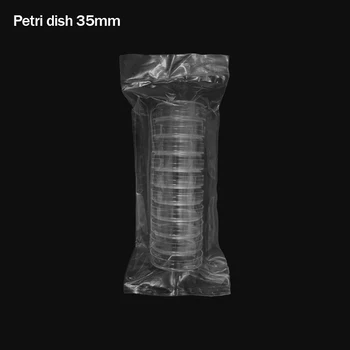 10Pcs 35mm Jasné Petriho misiek s Vrchnákmi Jednorazové Plastové Sterilnej Petriho Misky Chemického Laboratória Dodávky