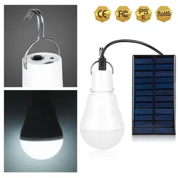 Nabíjateľné Led Žiarovka Solárny Prístrešok Žiarovka LED Prenosné Zavesiť .3W Lampa Bodné Kurník Prenosné Svietidlá