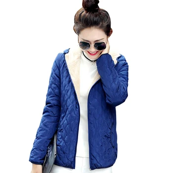 Pop ženy zimná bunda s kapucňou fleece pevné kabát jar tenké vrchné oblečenie žien krátky zips študent jaqueta feminina