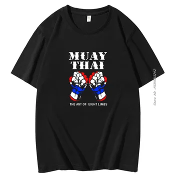 Muay Thai Novinka Thajsko Krátke Sleeve Tee Boj Pohodlné Bavlnené Tričko Voľné Camiseta Hombre Letné Oblečenie Mužov