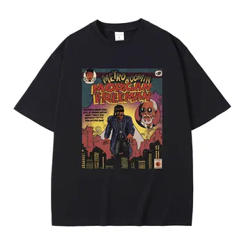 Rapper Metro Boomin Heroes & Darebáci Grafické T Košele Muži Ženy Hip Hop Vintage Nadrozmerné Tričko Lete Mužskej Módy Streetwear