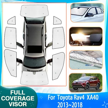 Anti-UV Auto Okno Tieňovanie Pre Toyota Rav4 XA40 2013~2018 2015 Auto na Ochranu pred Slnkom opaľovací Krém Okno Slnečníky Zahŕňa Príslušenstvo