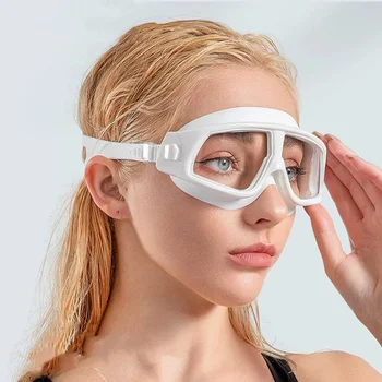 Dospelých Silikónové Plavecké Okuliare Prenosné Anti-fog Krátkozrakosť, Plávanie Okuliare s Vysokým rozlíšením Potápačské Okuliare Súťaže Okuliare