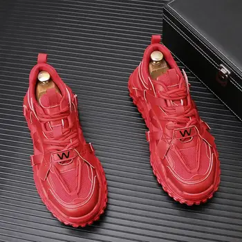 2023 lete nové červené otecko topánky oka povrchu priedušná beží voľný čas hrubé jediným módne všetko topánky a6