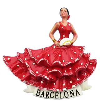 Chladnička Magnet na Chladničku Magnetické Nálepky Barcelona Španielsko, Flamenco Tanečnica Cestovanie so suvenírmi Magnet na Chladničku magnet Dekor