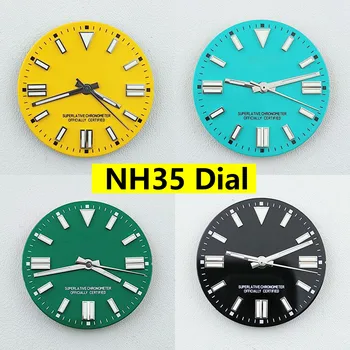 NH35 dial NH36 dial Hodinky ciferník S dial Zelený Svetelný dial Vhodné pre NH35 NH36 sledovať pohyb príslušenstvo Hodinky repair tool N