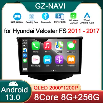 Auto Multimediálne Rádio Prehrávač Android 13 pre Hyundai Veloster FS 2011 - 2017 GPS Navigácie BT, WIFI 4G SIM Bezdrôtový Carplay