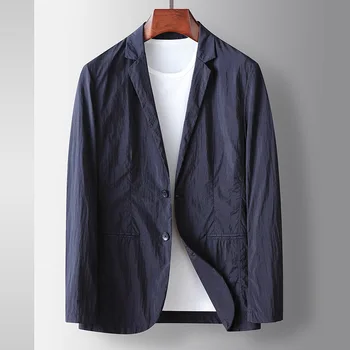Z592-Oblek pánske tenké bežné krémy na opaľovanie, elastické malé oblek na jar a na jeseň jeden západ bunda, tričko v lete