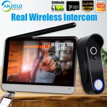 Bezdrôtové Hlas Intercom Zvonček 2 Spôsob, ako Hovoriť Kamera Video Komunikačný Systém pre Domáce Wifi Tuya 1080P 7 Palcový Dotykový Displej Monitor