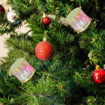 6 Ks Dekoratívne Osvetlenie, Vianočné Dekorácie, Rekvizity Visí Ozdoby Flash Vianočné Plastové Prívesky Na Bicie