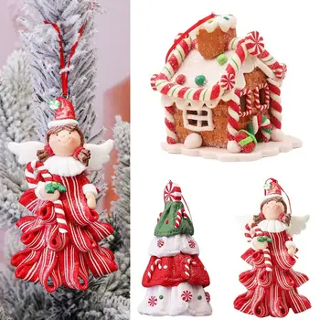Multicolor Vianočné Závesné Prívesky Mäkké Keramiky Candy House Vianočný Strom Závesy Dekor Strana Navrhne Festival Priazeň