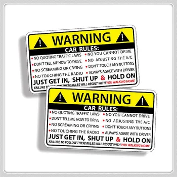 10x6cm Auto Bezpečnostné Upozornenie Pravidlá Odtlačkový PVC Auto Nálepky pre audi a6 c6 a4 b7 citroen škoda octavia a7 peugeot 3008 hyundai ix35