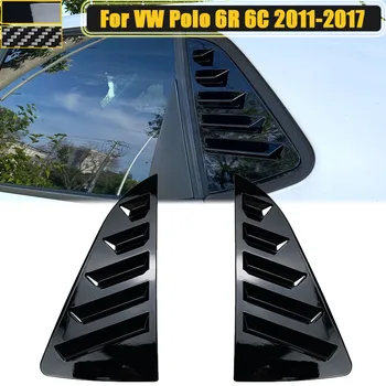 Zadné Okno Štvrťroku Strane Uzávierky Žalúzie Nálepky Výbava Cove Air Vent Pre Volkswagen VW Polo 6R 6C 2011-2017 Auto Príslušenstvo