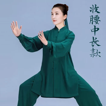 Wudang Tai Chi oblečenie žien high-end tai chi školenia oblečenie mužov na jar a na jeseň zima dlho malé pracky