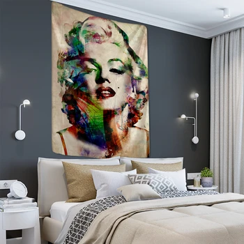 Sexy Žena Gobelín Stene Visí Marilyn Monroe Umenie Charakter Pozadí Handričkou Izba Ubytovni Domova