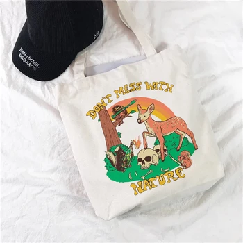 2022 List Tlač Tote Bag Manga Shopper Tašky Kabelky Tašky Cez Rameno, Plátené Tašky Bežné Nákupy Dievčatá, Ženy Veľké Tote Bag
