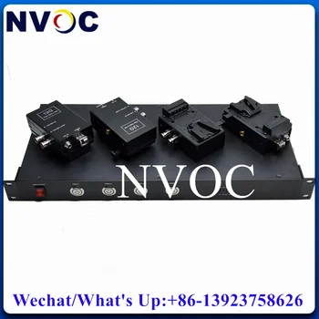 4Channel Optického Vlákna kamerový Systém Jednotka pre ENG SNG a účasť zamestnancov a Dátum video Remote(4Pcs Malý Vysielač+1Pcs Modul Prijímača)