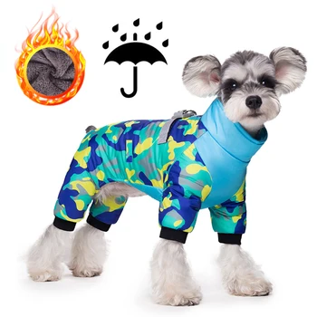 Nepremokavé Psa Jumpsuit Teplé Fleece Linner Psie Oblečenie pre Malé a Stredné Psy Zimné Pet Bundy Chihuahua Kostým Šteňa Pug Kabát