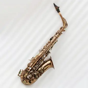 Vysoká kvalita alto saxofón Eb tón saxofón alto Kávy Pozlátené profesionálne saxofón alto