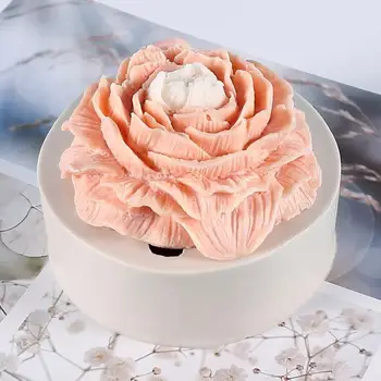 Nový Veľký Kvet Tvaru Silikónové Formy Fondant Tortu, Mydlo Jelly Ľadová Čokoláda Dekorácie Pečenie Nástroj 3D Rose Formy Hliny Živice Umenie