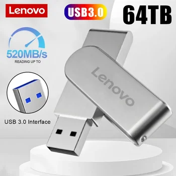Lenovo USB Flash Disk 64TB OTG Kovové USB 3.0 Pero Kľúč Usb Disk 2TB 4TB 16TB Vysokej Rýchlosti kl ' úč Mini Flash Disk USB Memoria