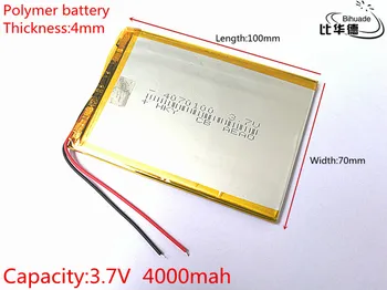 3,7 V 4000mah 4070100 polymer lithium ion batéria Li-ion batéria pre 7 palcový tablet pc MP3, MP4