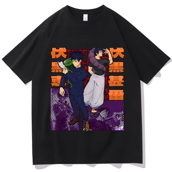 Jujutsu Kaisen Fushiguro Toji a Megumi Fushiguro T-Shirts Anime Módne Harajuku O-Krku Krátkym Rukávom Unisex Tričká Fanúšikov Darček