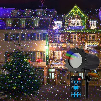 Vianočné Vonkajšie Laserové Svetlo Pohybujúce RGB Vianočné Projektor Svetlo s Diaľkovým 3 Farby Pohybu Firefly Star Light Zobraziť Pozornosti